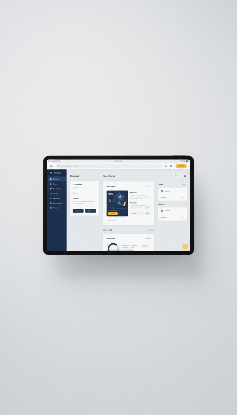 Proprietary Digital Client Portal Tablet